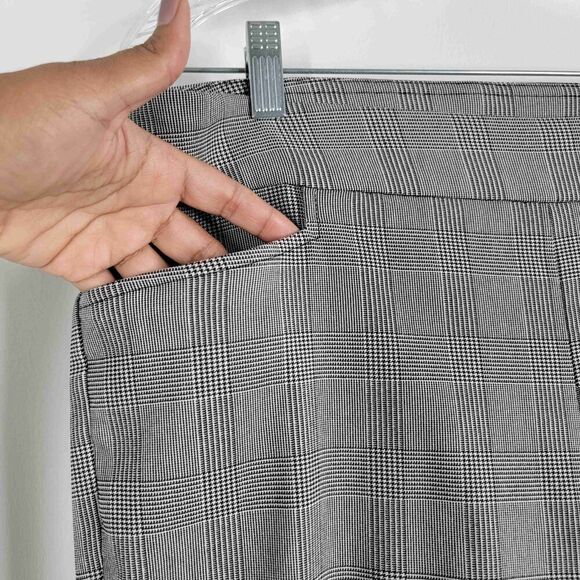 Time And Tru Grey Plaid High Waisted Pants Size Large - Picture 4 of 7